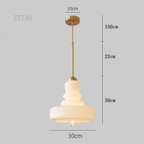 suspension rétro nordique bauhaus en verre gourde pour éclairage - vue 11 sur 10