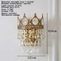 lustre rétro en cristal pour éclairage intérieur décoratif