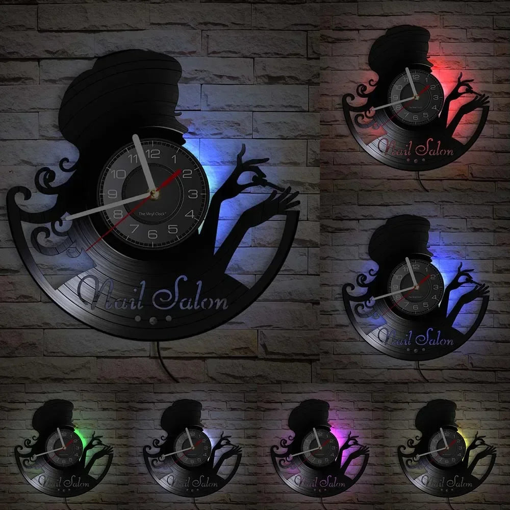 horloge murale vinyle pour salon de manucure et beauté - vue 23 sur 31