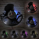 horloge murale vinyle pour salon de manucure et beauté