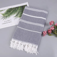 serviette de plage turque coton franges sechage rapide