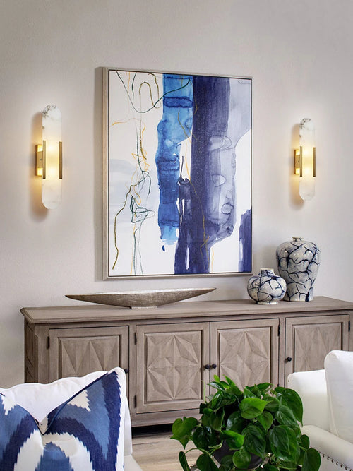 applique murale moderne en cuivre et marbre naturel pour décoration intérieure - vue 3 sur 10