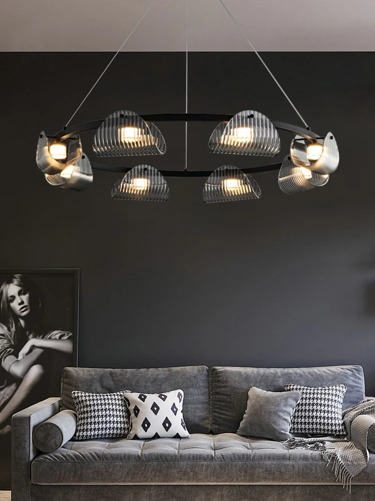 suspension créative en verre et fer pour décoration intérieure - vue 3 sur 10