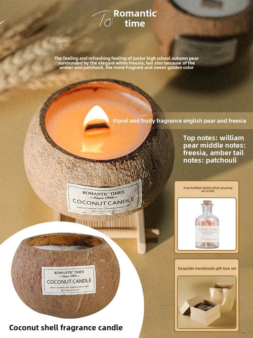 coffret cadeau bougie parfumée noix de coco souvenir de noël - vue 16 sur 20