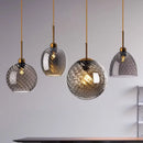 Suspension nordique forme en verre fumé pour éclairage intérieur