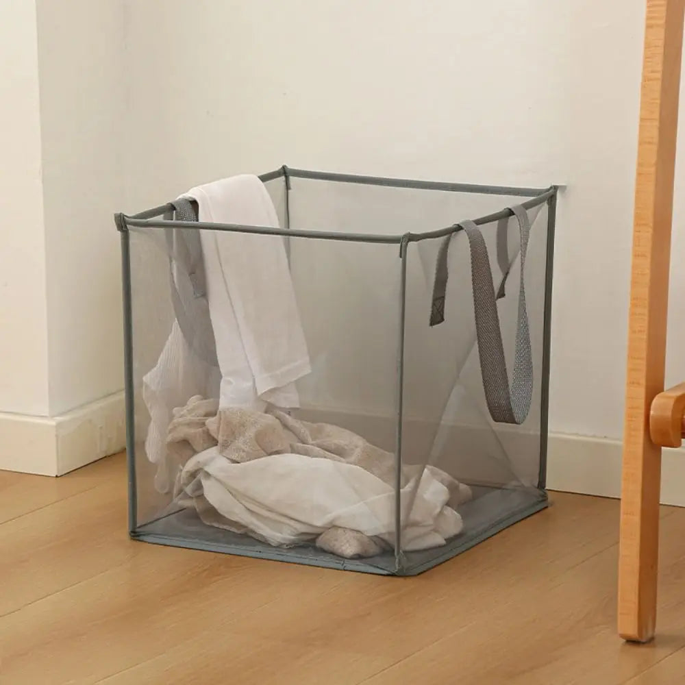 panier à linge pliable grande capacité avec poignées - vue 9 sur 12