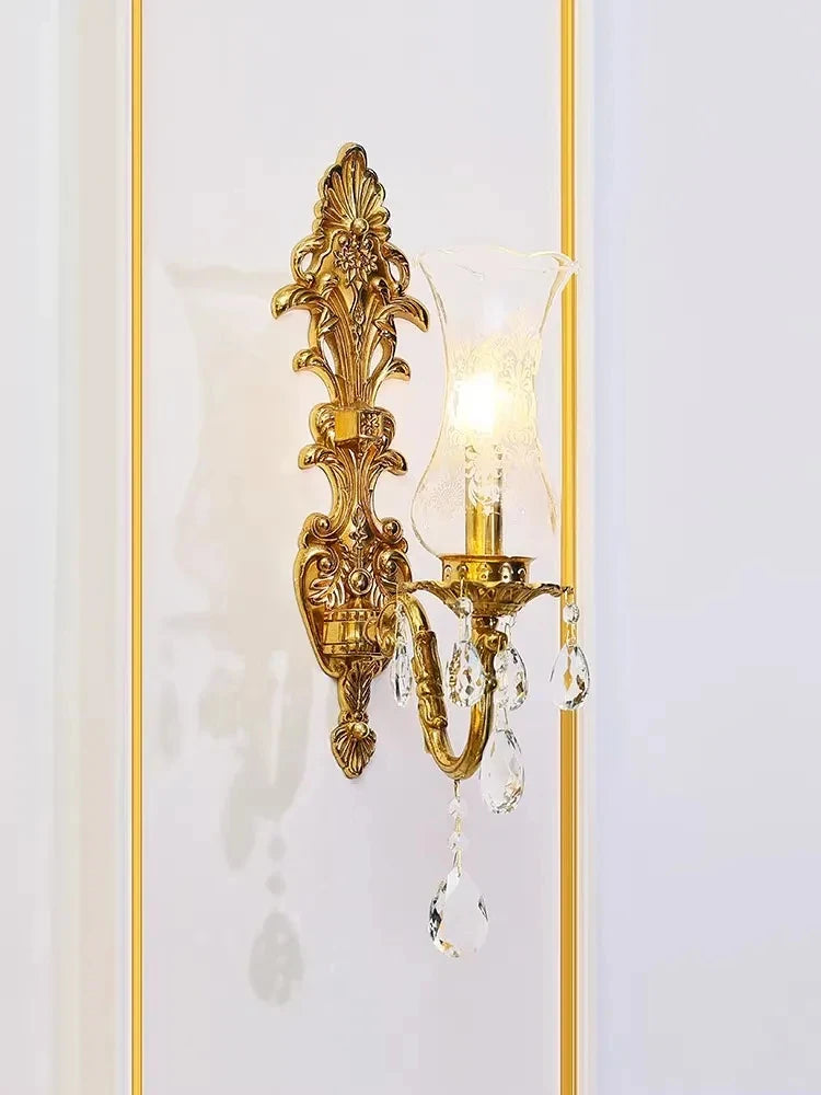 applique murale de luxe en cuivre classique français nordique antique - vue 3 sur 8