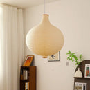lustre en papier japonais ronde avec lumière décorative suspendue