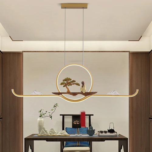 suspension de style chinois pour ambiance zen et moderne - vue 2 sur 14