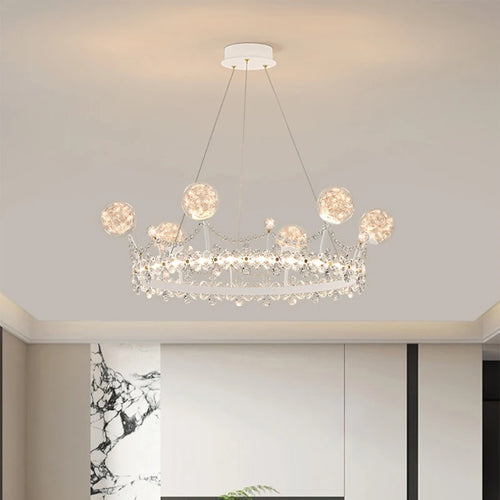 Lustres en couronne de cristal pour chambre de garçons et filles - vue 6 sur 10