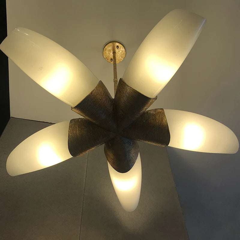 lustre minimaliste moderne en verre pour intérieur élégant - vue 5 sur 7