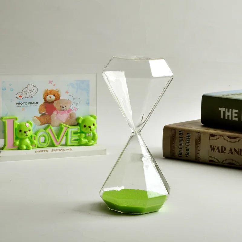 sablier en diamant 5 minutes idéal pour enfants décoration originale - vue 8 sur 16