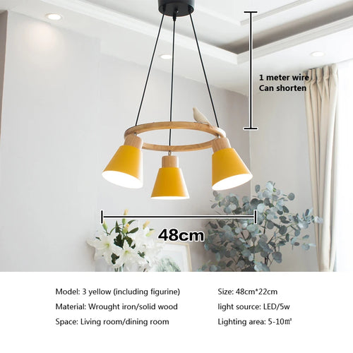 Lampe suspension nordique moderne Macaron - vue 11 sur 18
