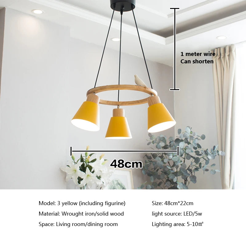 Lampe suspension nordique moderne Macaron - vue 11 sur 18