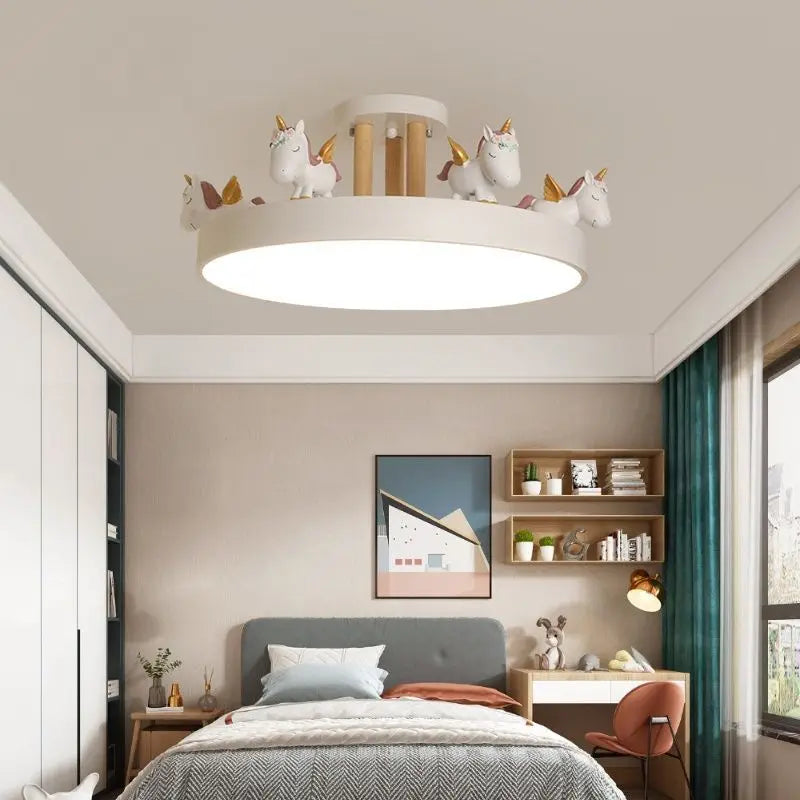 lustre enfant motif cheval pour chambre garçon fille - vue 3 sur 15