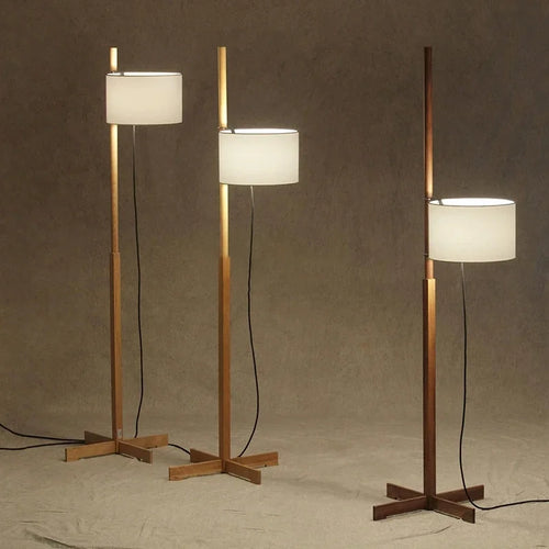 Lampadaire Nordique Wabi Sabi En Bois Massif Tissu Abat-Jour Led Salon Chambre Lampe De Chevet Décor À La Maison Canapé Coin Lampe Sur Pied - vue 6 sur 7
