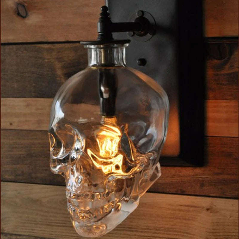 applique murale led industrielle tête de mort rétro - vue 3 sur 10