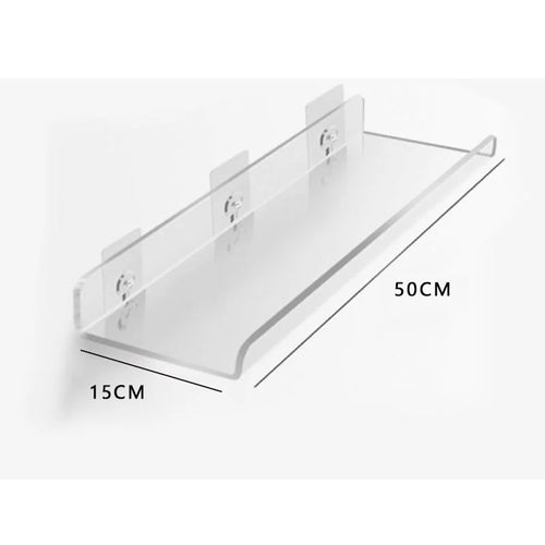 étagère murale flottante en acrylique transparent pour rangement organisé - vue 47 sur 57