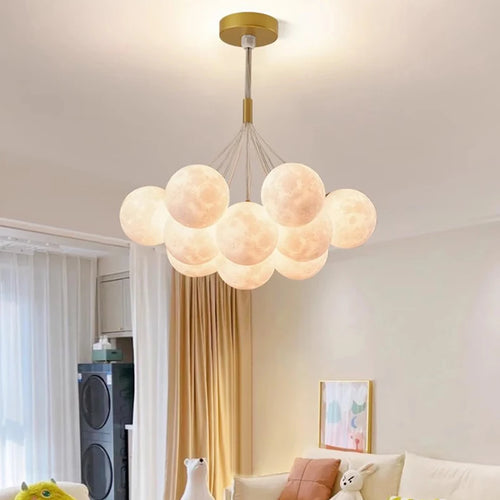 lustre moderne pour enfants avec suspension à bulles et télécommande - vue 3 sur 18