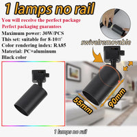 kit d'éclairage sur rail spots dimmables pour décoration intérieure
