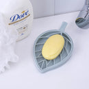 boîte à savon double couche en forme de feuille portable
