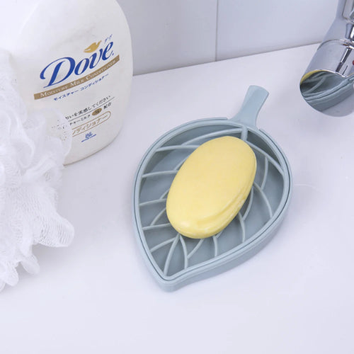 boîte à savon double couche en forme de feuille portable - vue 9 sur 8