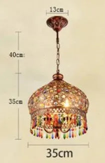 lustre turc vintage style bohème vitrail romantique pour café ou restaurant - vue 10 sur 10