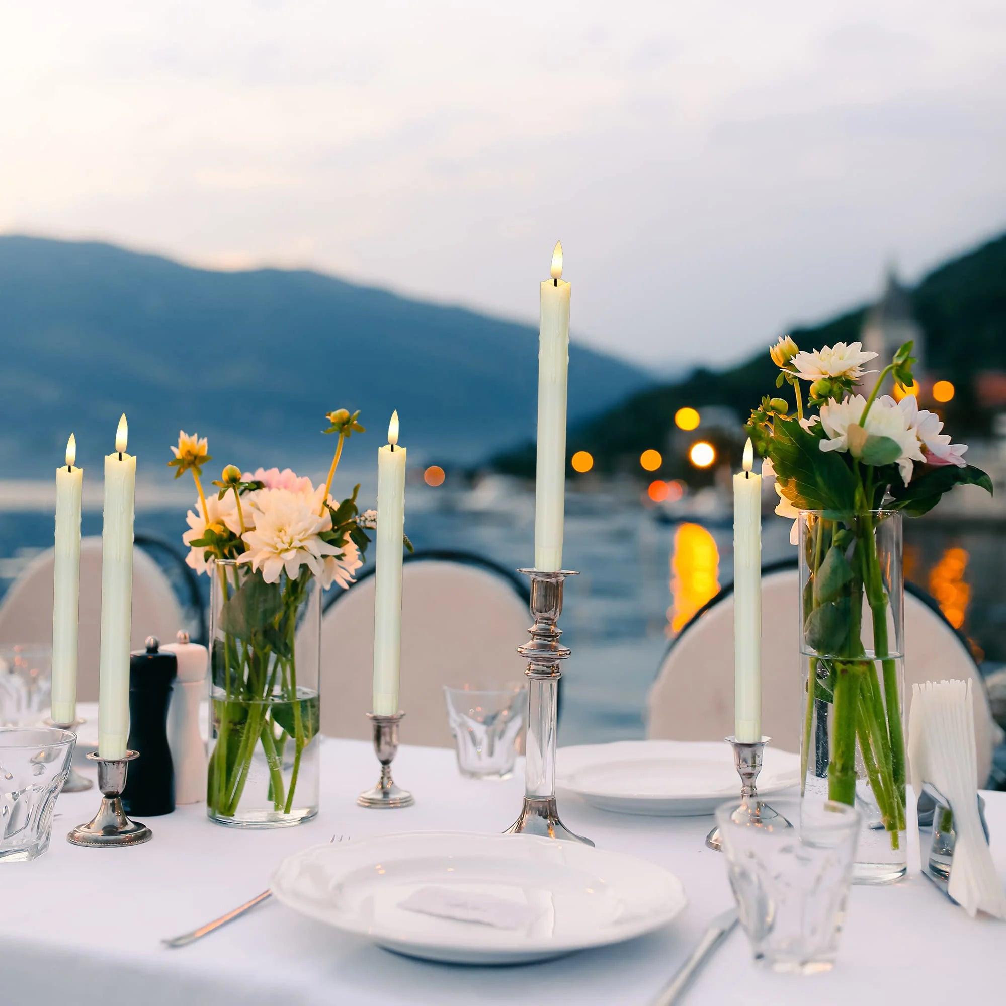 bougies LED décoratives scintillantes pour mariage et Halloween - vue 4 sur 14