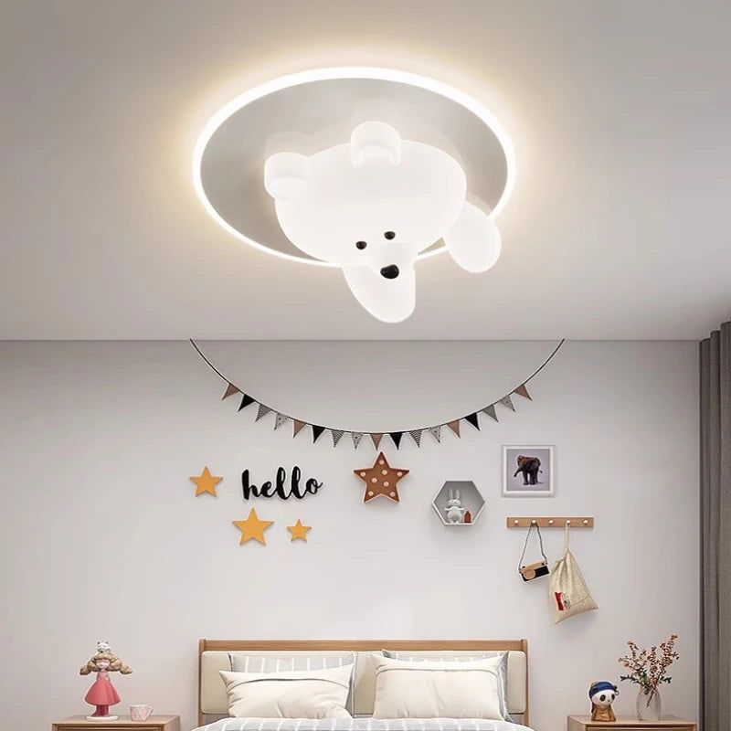 plafonniers mignons en forme d'ours et nuage pour enfants - vue 4 sur 10