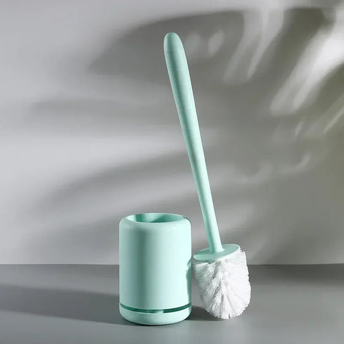 outil de nettoyage brosse de toilette avec support mural et rangement - vue 9 sur 9