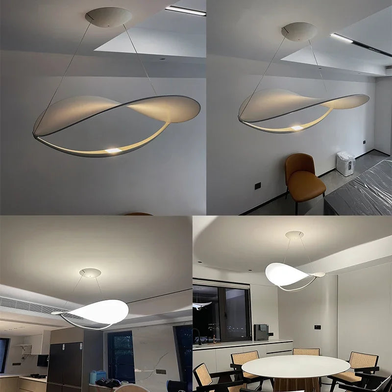 Lustre led en métal design italien moderne décorative - vue 6 sur 8