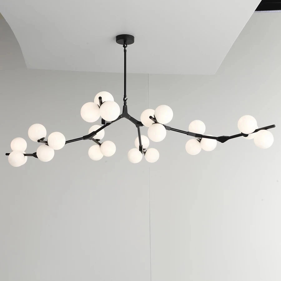 2024 Modern LED Chandelier Branches Style Glass Balls Ceiling Lamp Living Room Dining Room For Bedroom - vue 2 sur 12