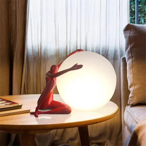 lampe de table créative design ballon humanoïde artistique - vue 5 sur 13