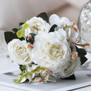 bouquet de pivoines roses en soie pour décoration intérieure