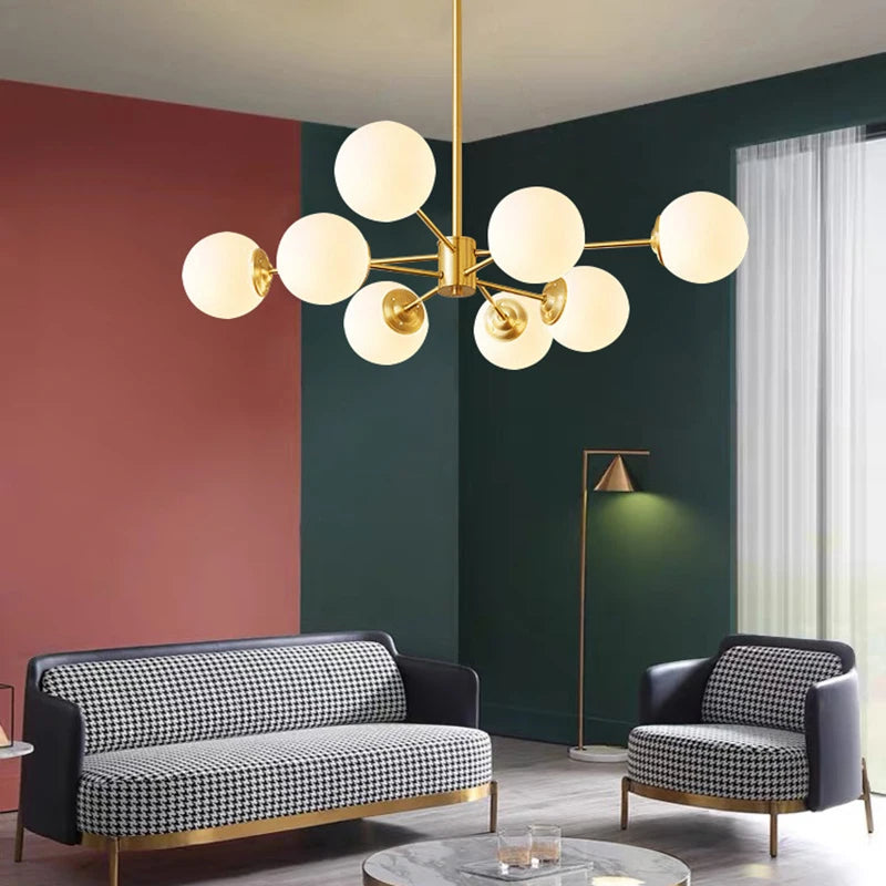 Moderne Simple suspension LED lumière fer lustre chambre salon salle à manger éclairage à la maison noir/or E27 220V plafonnier - vue 3 sur 20