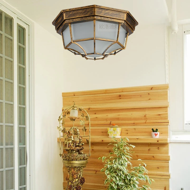 plafonnier led minimaliste extérieur étanche pour espaces modernes - vue 3 sur 9