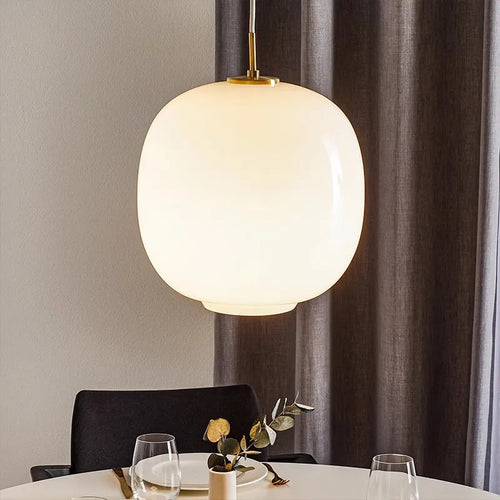 lampe led suspendue en verre nordique en fer pour intérieur décoratif - vue 2 sur 8