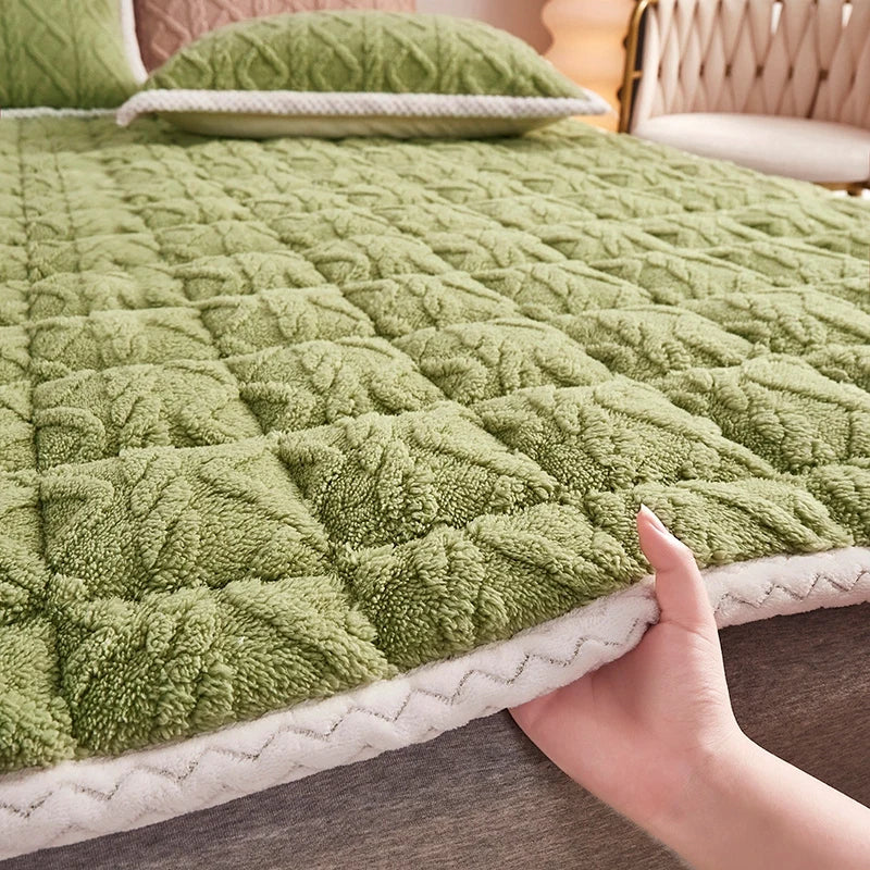 surmatelas doux en velours agneau pour étudiants et dortoirs - vue 5 sur 12