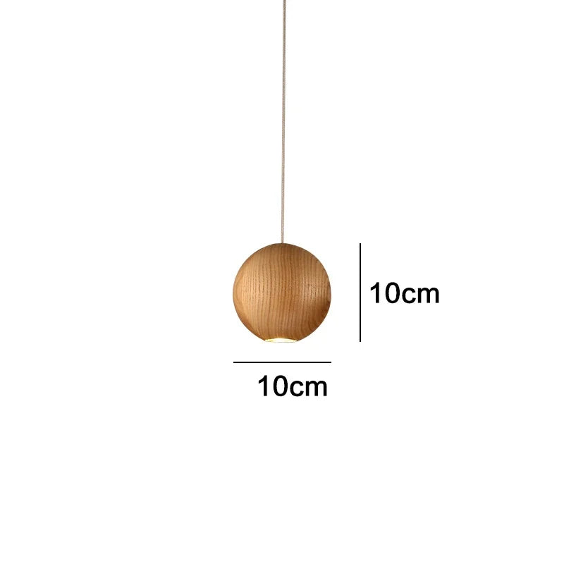 suspension lumineuse led moderne en bois gzmj avec plusieurs têtes - vue 11 sur 11