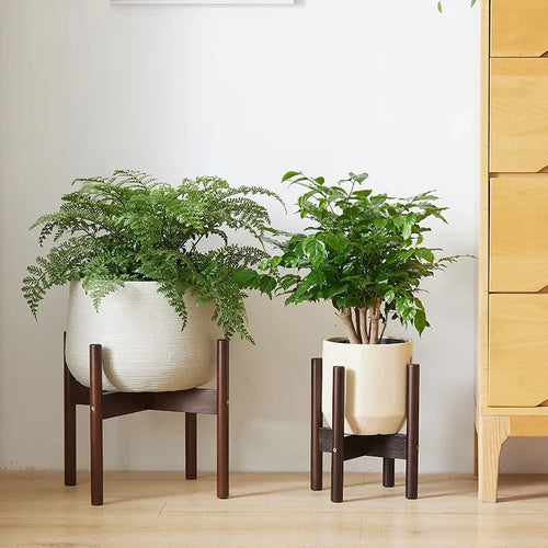 support en bois pour plantes et bonsaïs solide et durable - vue 4 sur 14
