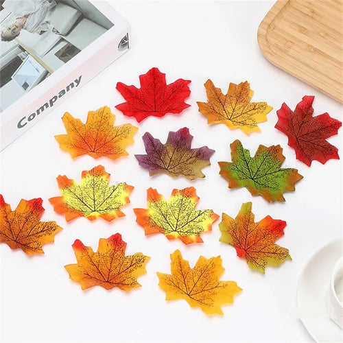 lot de 50 décorations en feuille d'érable pour fêtes et événements - vue 2 sur 14