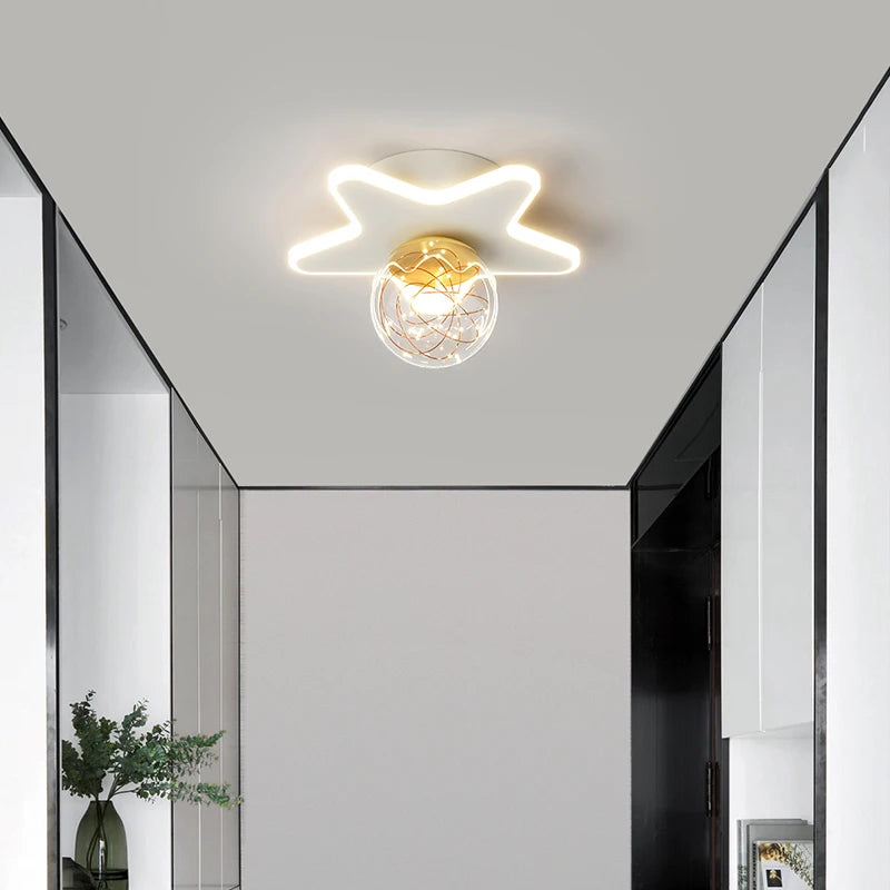 Plafonnier d'intérieur LED étoile et lune - vue 3 sur 8