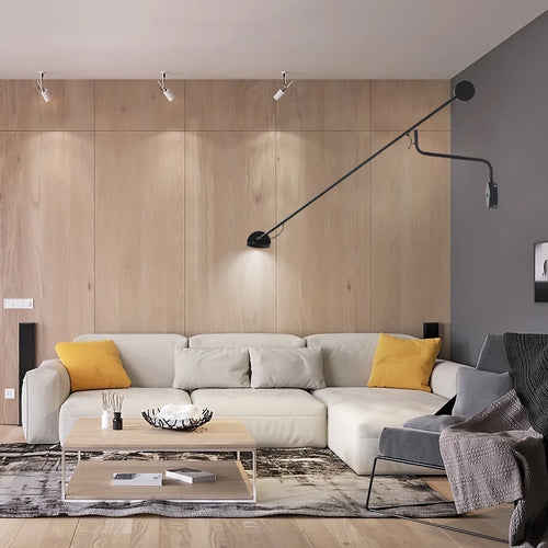 applique murale pivotante style industriel avec angle réglable led - vue 4 sur 11