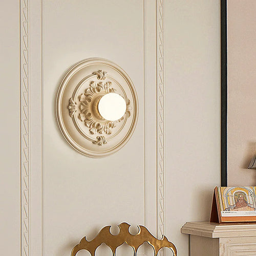 applique murale ronde rétro haut de gamme en verre - vue 3 sur 8