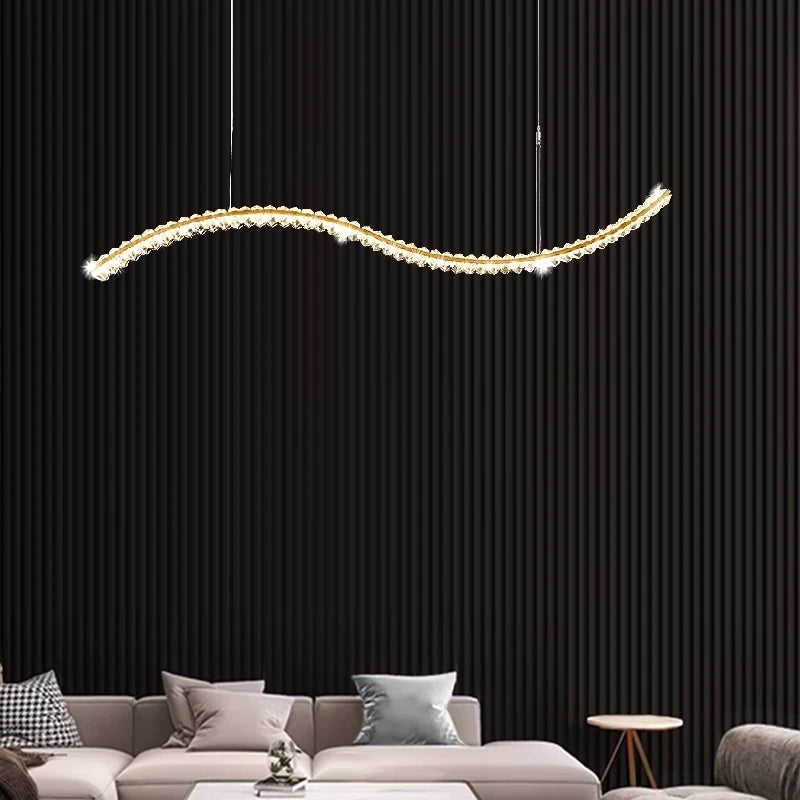 lustre en cristal élégant pour éclairage suspendu - vue 3 sur 12