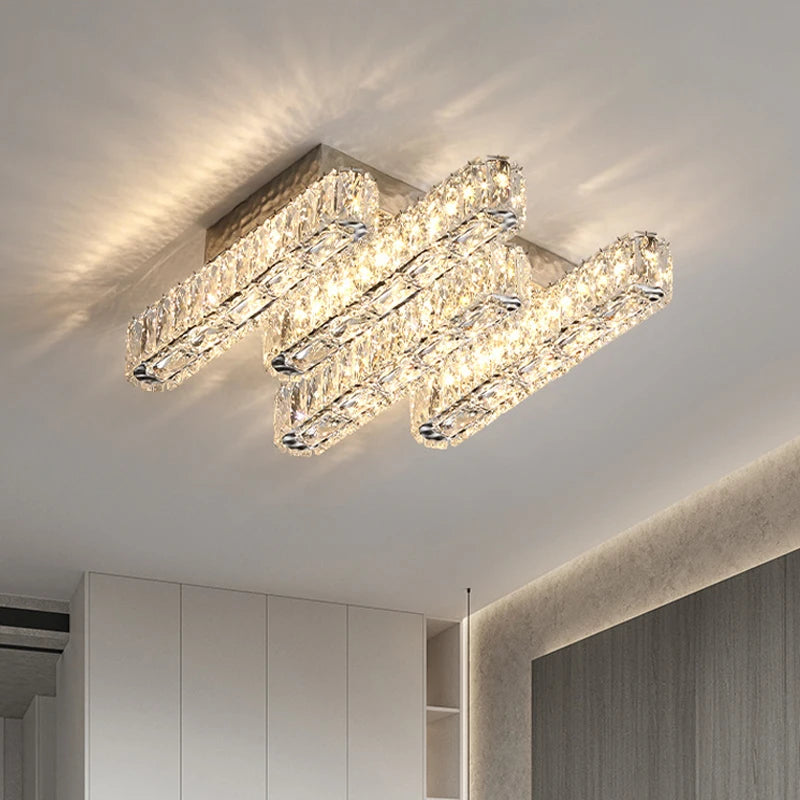Plafonnier moderne de luxe en cristal - vue 3 sur 9