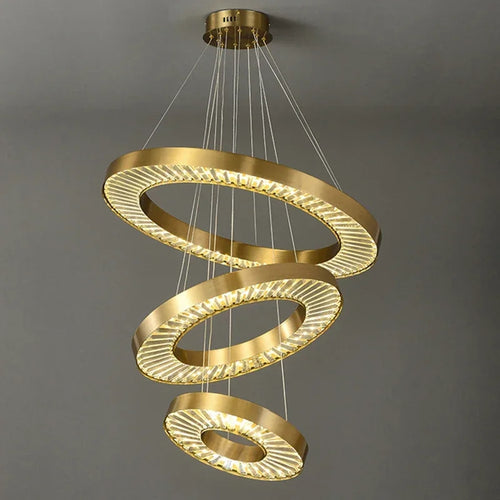 lustre en cristal à led design pour intérieur élégant - vue 5 sur 11
