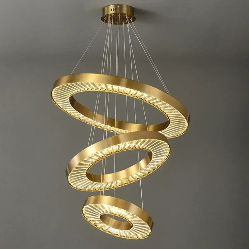 lustre en cristal à led design pour intérieur élégant - vue 4 sur 11