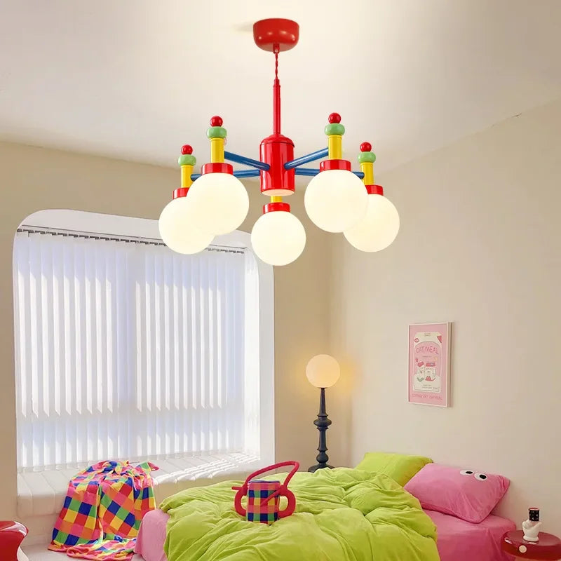 lustre macaron led pour chambre enfants garçons filles éclairage décoratif - vue 1 sur 10