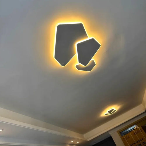 plafonnier Nordique moderne géométrique salon chambre salle à manger cuisine salle à manger étude décor éclairage lumière LED intérieur - vue 6 sur 8